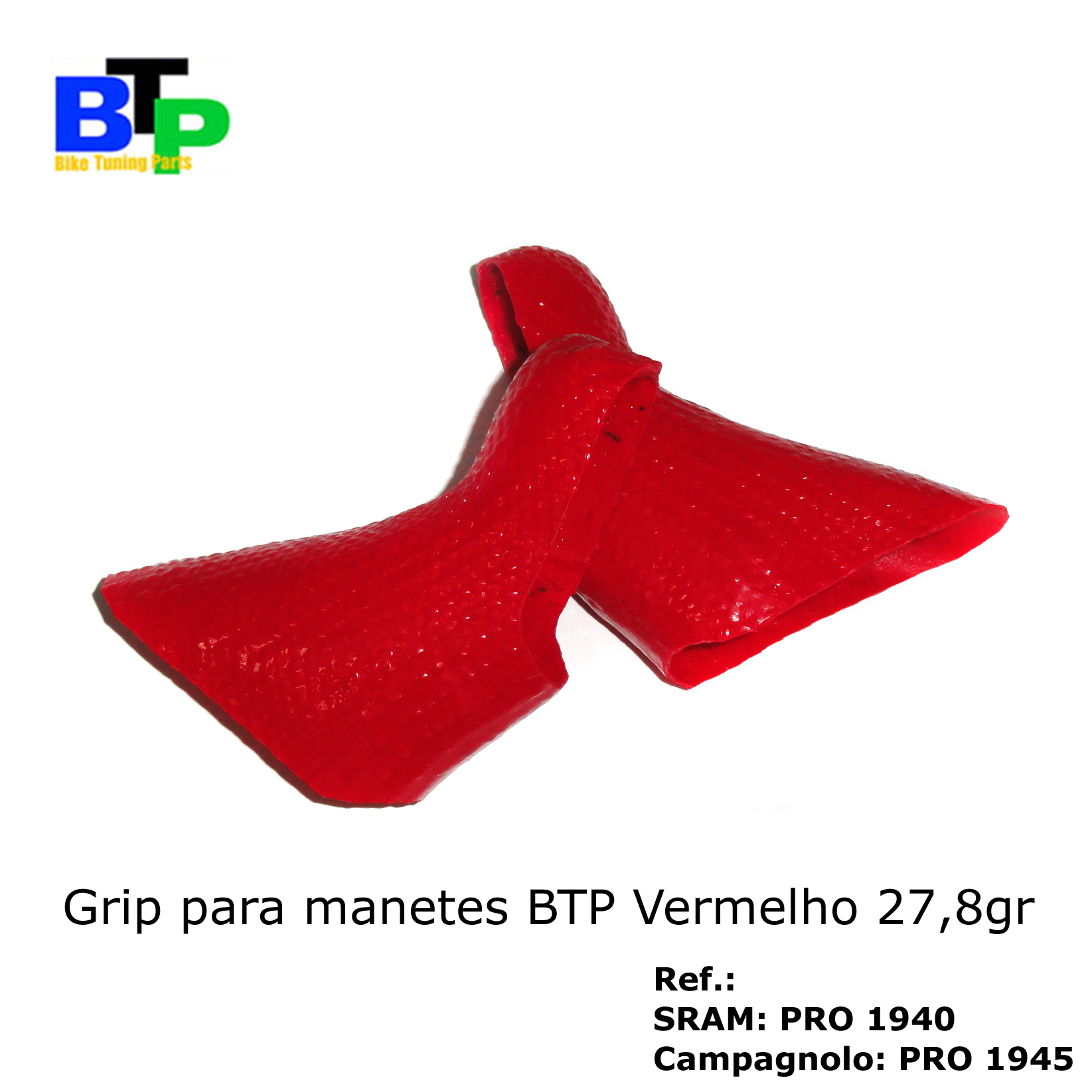 Borracha Manete Carbono BTP Camp Red (par) 27.8gr